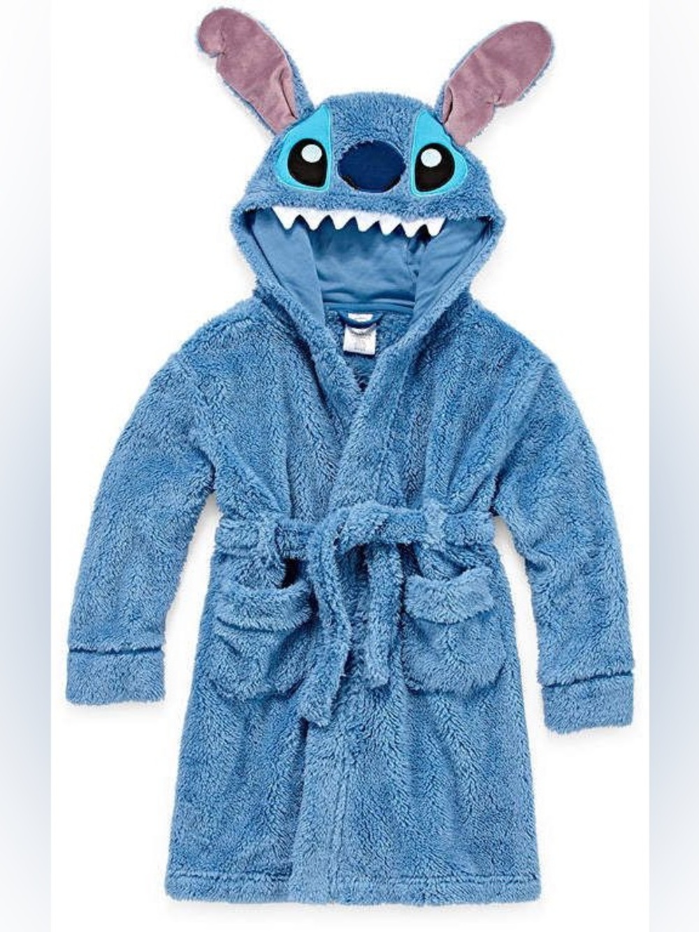 Disney Stitch Plush Hooded Kids Bathrobe
